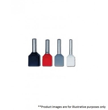 TWIN WIRE-END INSULATED BOOTLACE FERRULE