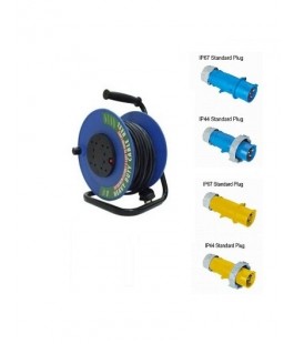 CUSTOMIZABLE PLUG HEAVY DUTY CABLE REEL WITH SURGE PROTECTION
