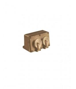 PAULUHN 2584B-125 MARINE BRASS DOUBLE RECEPTACLE 