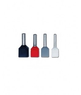 TWIN WIRE-END INSULATED BOOTLACE FERRULE