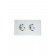 MK S4152 16A 2-GANG SCHUKO SOCKET
